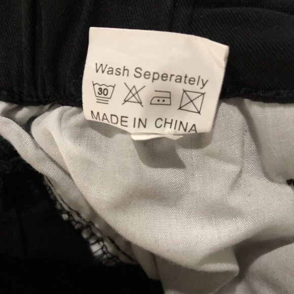 Must Way Cargo Pants Womens Size 4 Black Elastic Waistband Military Pockets - Picture 15 of 15